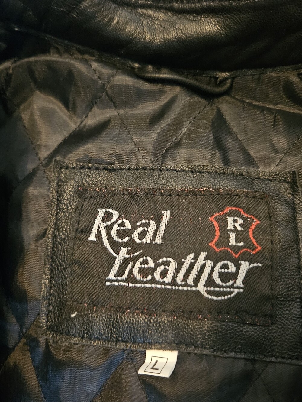 Vintage Marlboro Black Leather Racing Jacket Size L Large Embellished W Patches - Picture 15 of 16